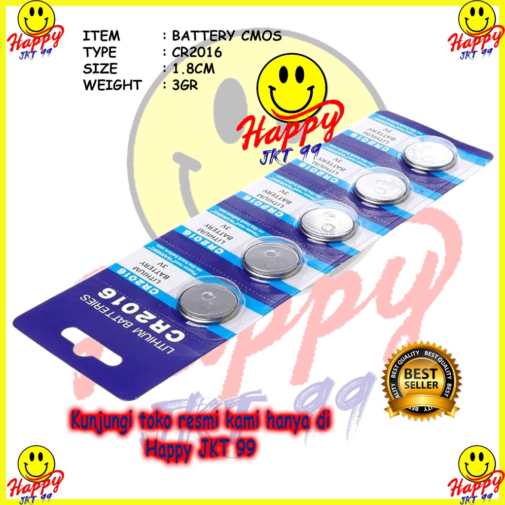 [ HAPPY JKT 99 ] BATERAI BATTERY CMOS CR2016 CR 2016 ORIGINAL