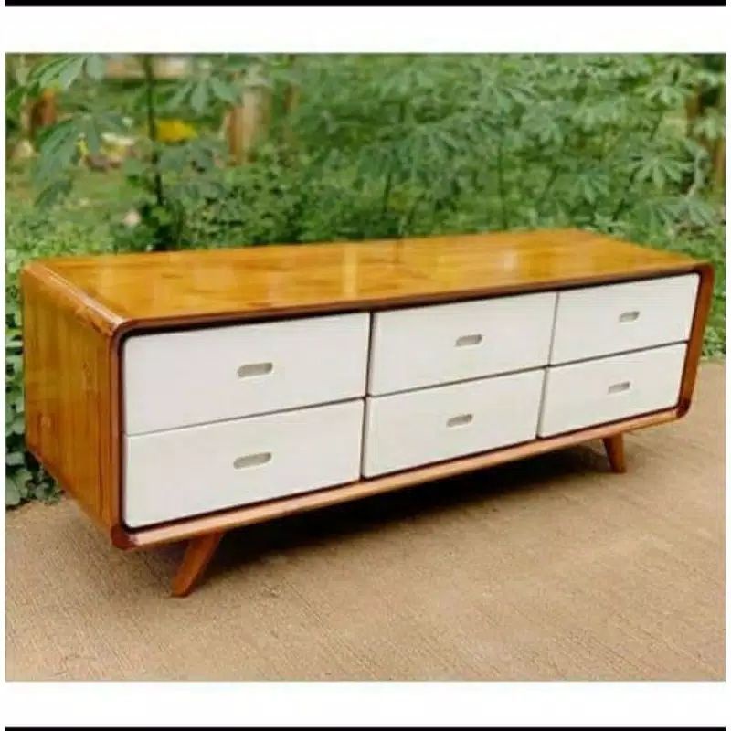 (FREE GIFT) PROMO BUFET RETRO MINIMALIS BUFET TV KAYU JATI TERBARU