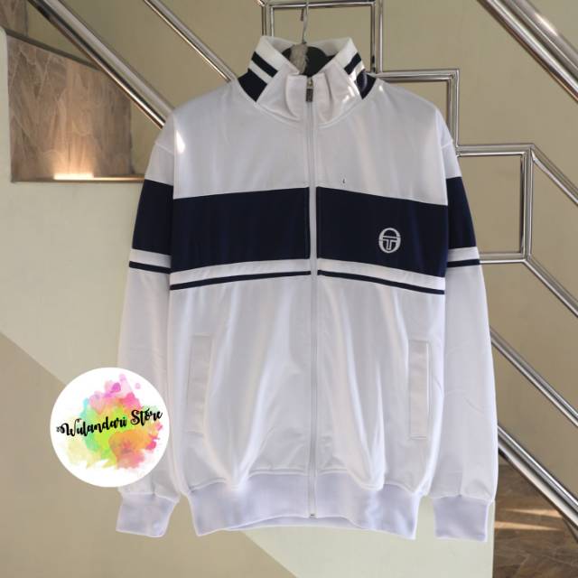 Jaket Tractop ST Damarino Putih List Navy