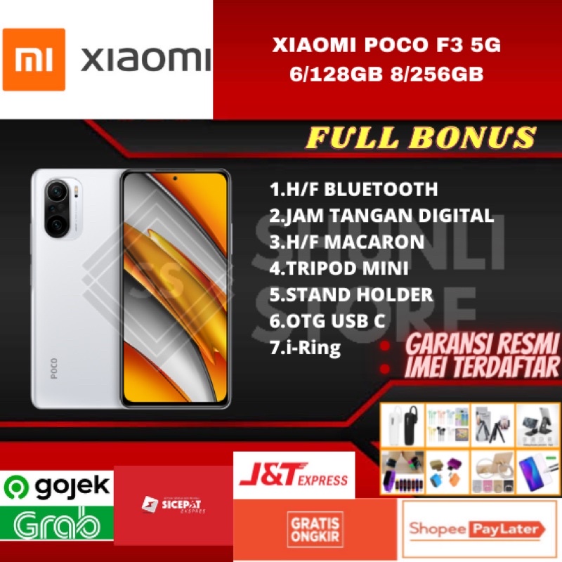 XIAOMI POCO F3 5G RAM 6/128GB 8/256GB NEW 100% ORIGINAL GARANSI RESMI