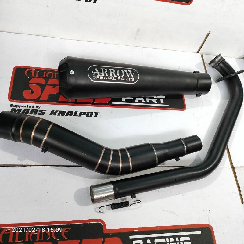Knalpot Arrow Pro Race Black Doff R15 v2 v3 Cbr 150r Gsx Vixion Mt15 Pulsar 200ns Xabre Cb150r