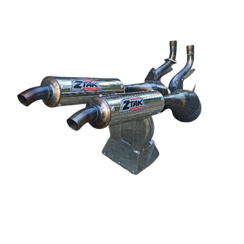 Knalpot bm power f1zr plat karat