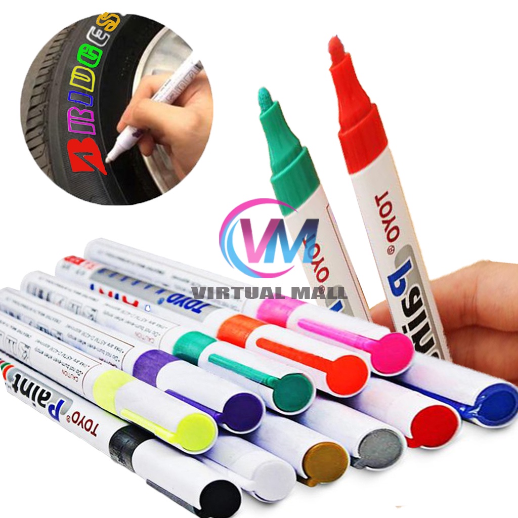 

Spidol Ban Permanen Spidol Ban Toyo Paint Marker Spidol Ban Motor Mobil Permanent Warna Lengkap Anti Air, Anti Luntur - VIRTUAL MALL