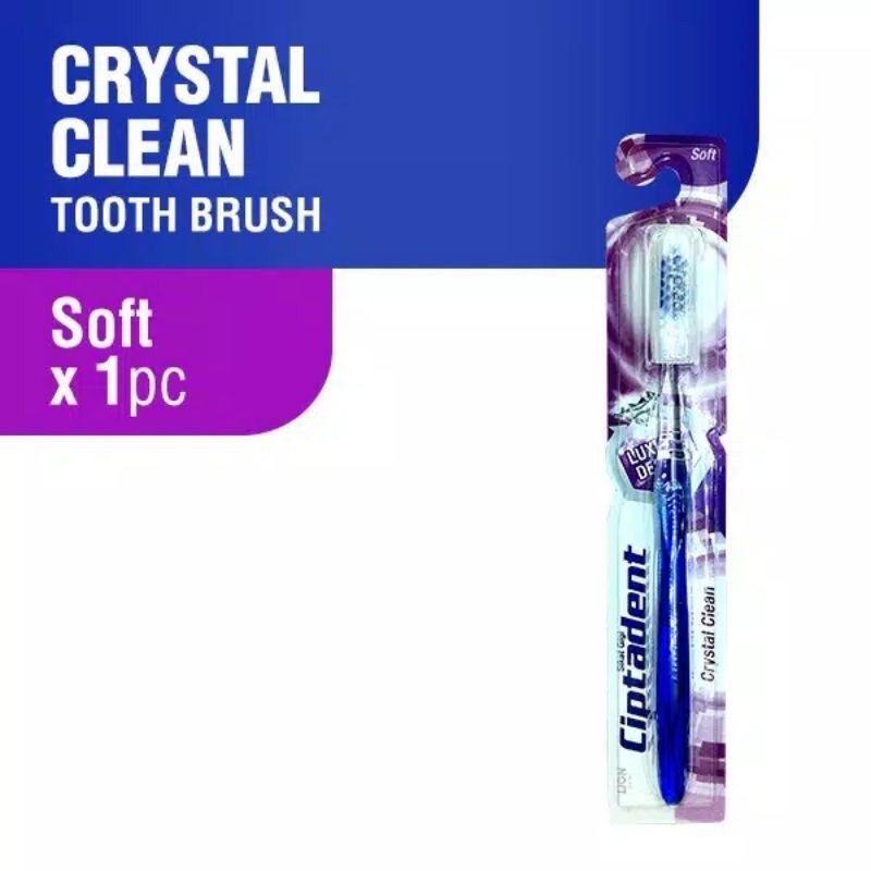 Ciptadent Crystal Clean Sikat Gigi Soft Medium - Ciptadent Tooth Brush Crystal Clean