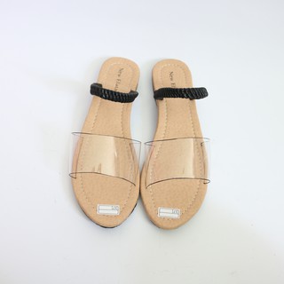  Sandal  Flat Mika Tali  Kepang  SJH 20 Hitam Shopee Indonesia