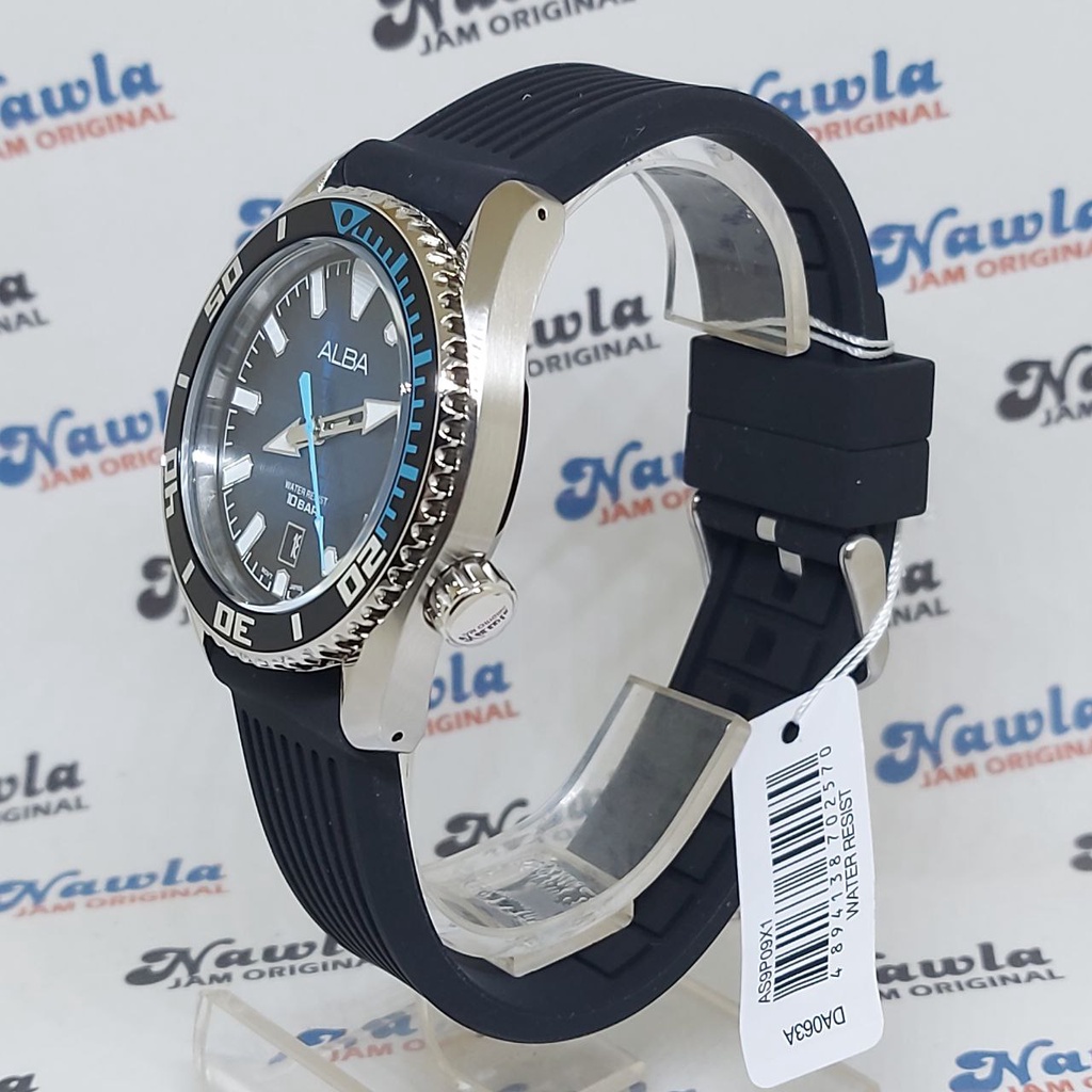 Alba Quartz AS9P09X1 Blue Sunburst - Jam Tangan Pria AS9P09