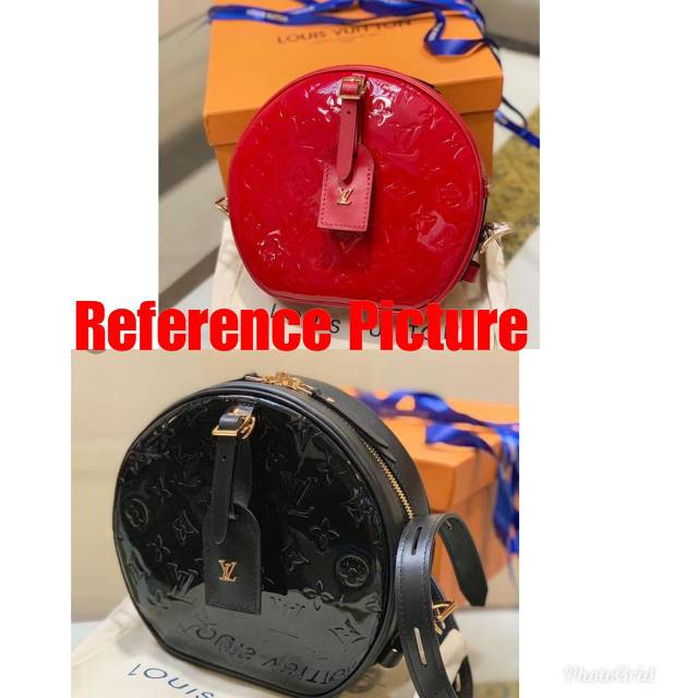 Lv boite chapeau vernish 52999#with box+fakebills