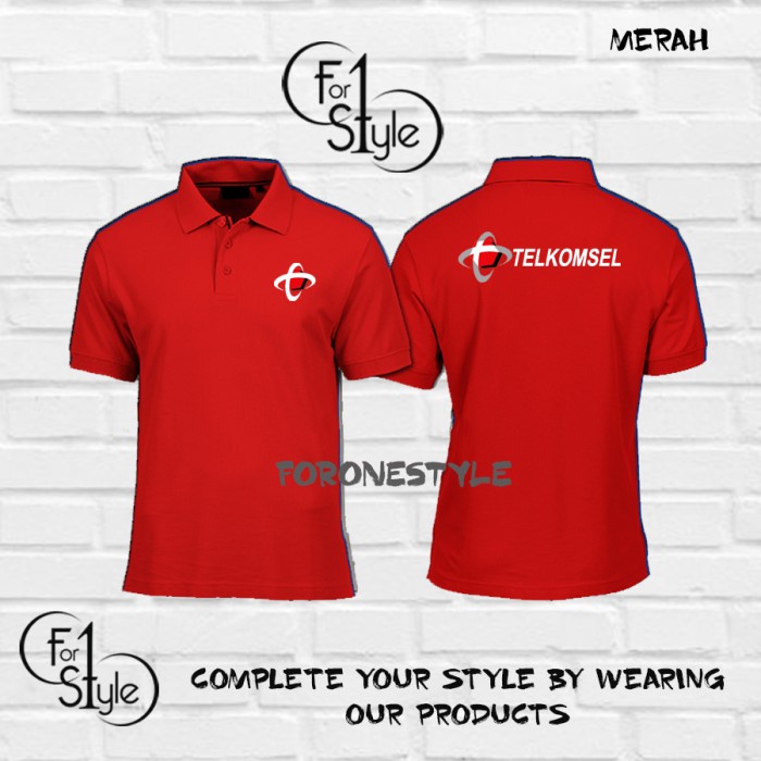 KAOS POLO - TSHIRT TELKOMSEL FASHION PROVIDER GAMBAR BESAR belakang - FORONESTYLE