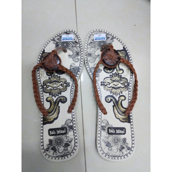 Sandal Etnik Bali Island Sandal Flat Oleh Oleh Khas Bali