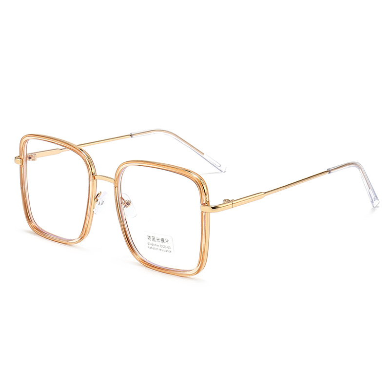 (YUZHU) TERSEDIA &amp; COD Oversized Frame Kacamata Anti Radiasi Wanita Transparent Frame Kacamata Korean Gaya Cewek