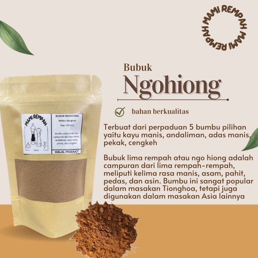 BUBUK NGOHIONG/ BUMBU NGOHIONG 100 gram