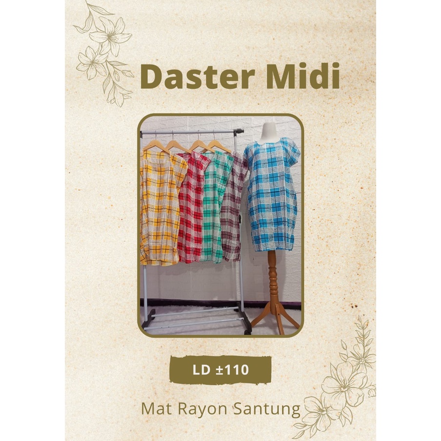 Daster Midi Bahan Rayon Satung Terbaru Termurah /Alody's Collection