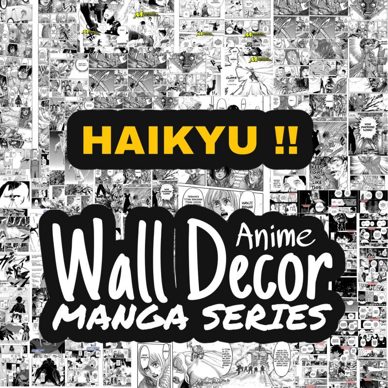 Haikyu Wall Decor | Sticker Dinding | Poster Anime | Manga Poster Dinding A4-A5-A6