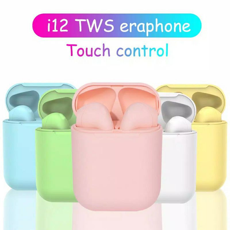 HEADSET BLUETOOTH i12 INPODS MACARON - Headset bluetooth i12 warna