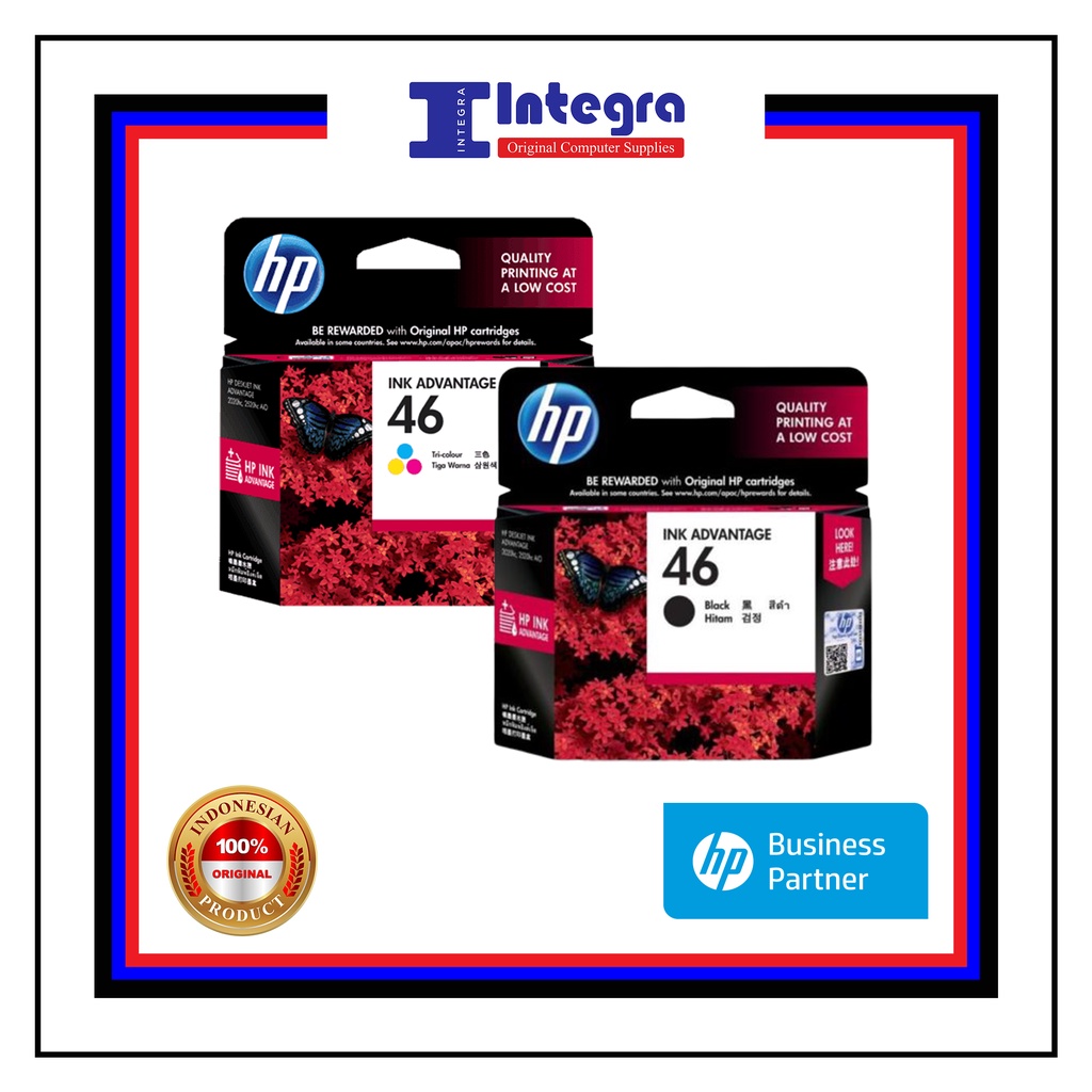 Tinta HP 1 Set 46 (Black &amp; Colour) Original Cartridge