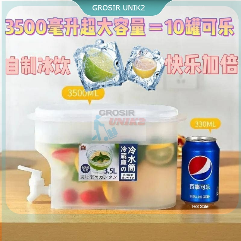 Dispenser Kulkas Viral / Dispenser Jus Portable Minuman Air Kulkas 3.5 Liter