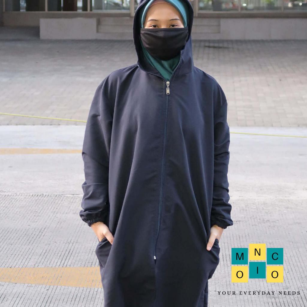 Jaket Anti Corona / Jaket APD Waterproof / Jaket Panjang - Long Jacket Navy