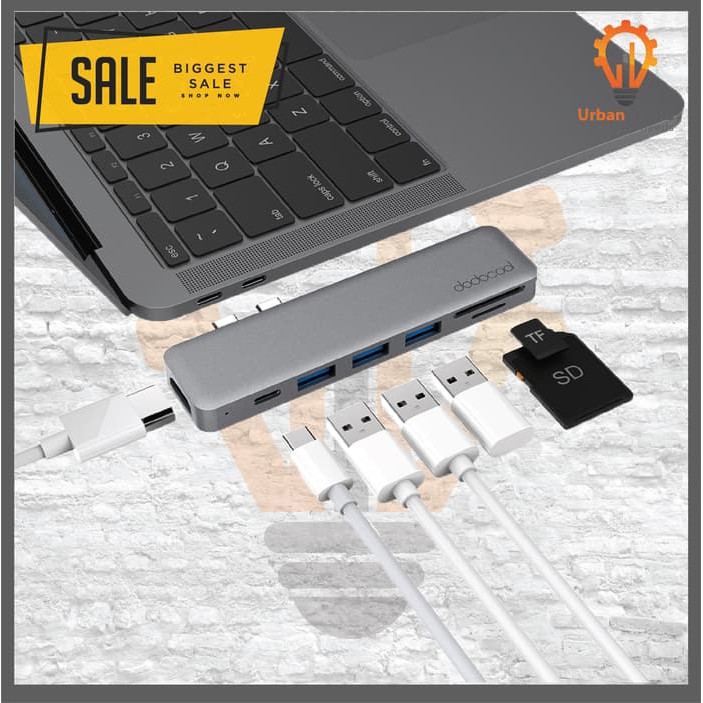 Macbook Pro Converter DODOCOOL Multifungsi 7in1 USB Type C Hub HDMI