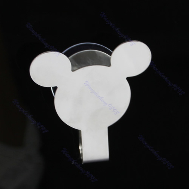 Zzz Mouse Stainless Steel Untuk Palm Style Wall Sucker Hook Holder Gantungan Dapur Mandi
