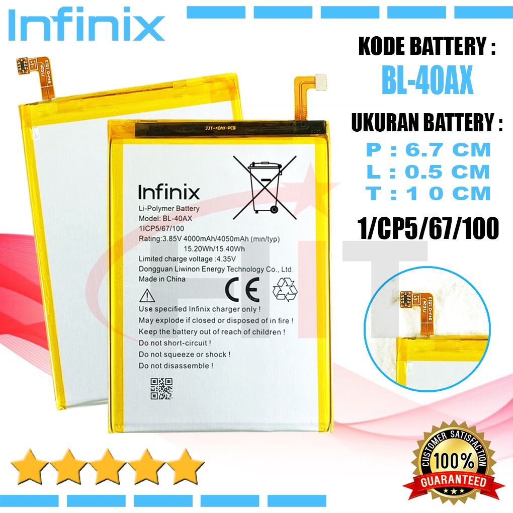 Baterai Battery Ori INFINIX BL-40AX Infinix Hot Note X551