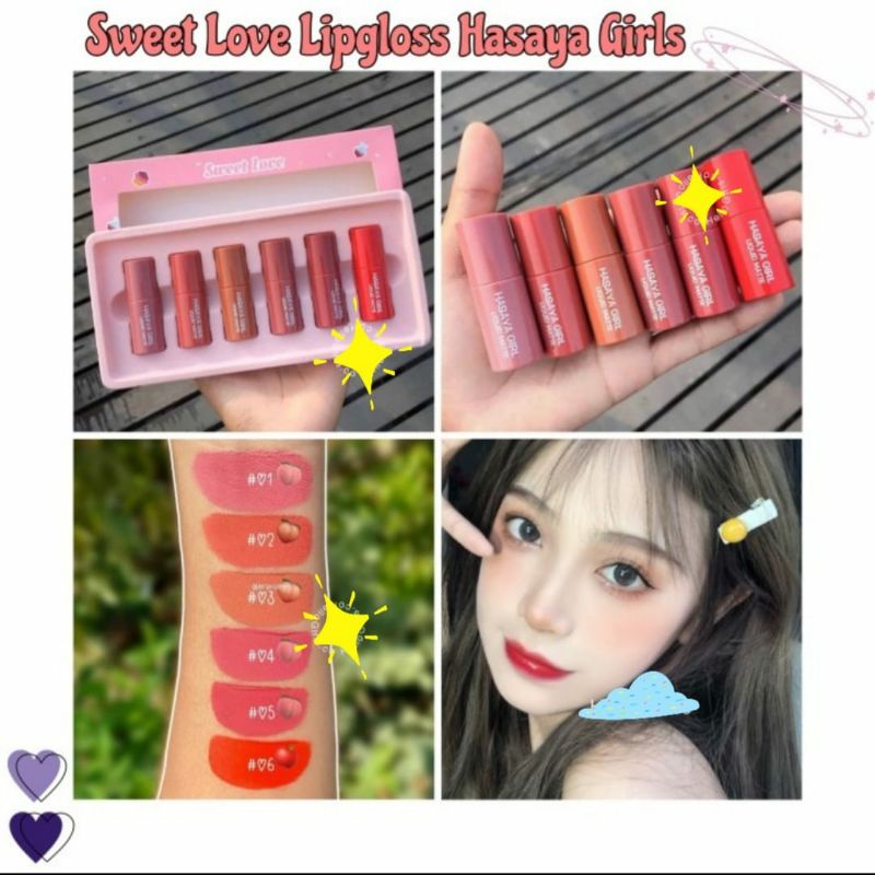 [SWEET LOVE] Lipstik Lipgloss Lipmatte Lipcream Lip Mousse Sweet Love Lipstik Thailand Lip Cream