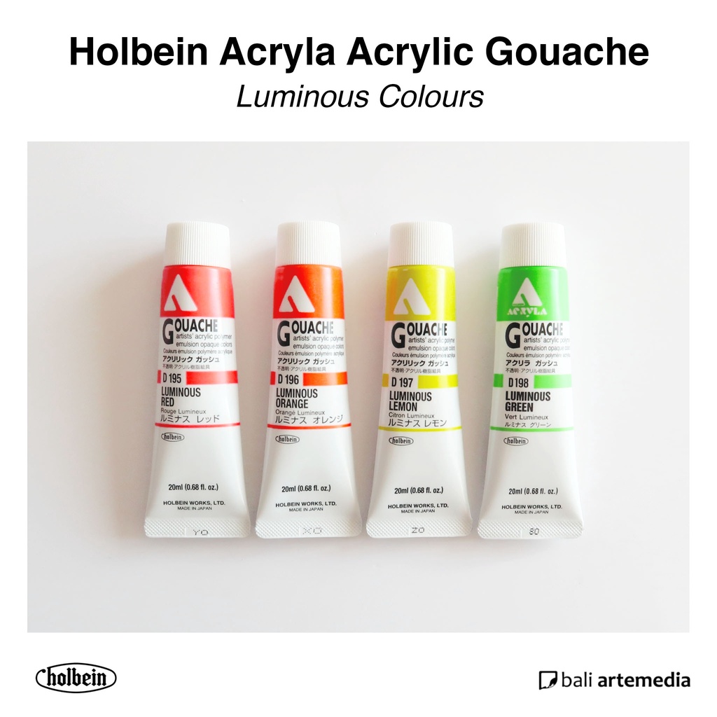 Holbein Acryla LUMINOUS Acrylic Gouache Paint 20ml