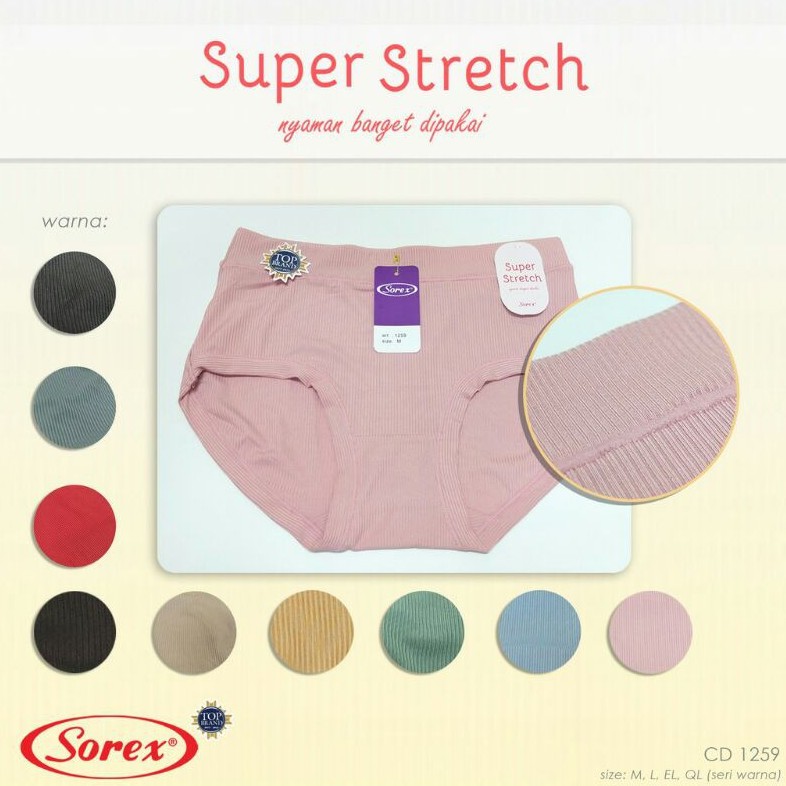 CD Sorex 1259 Super Stretch | Celana Dalam Sorex Wanita Dewasa | CD Wanita | Sguna