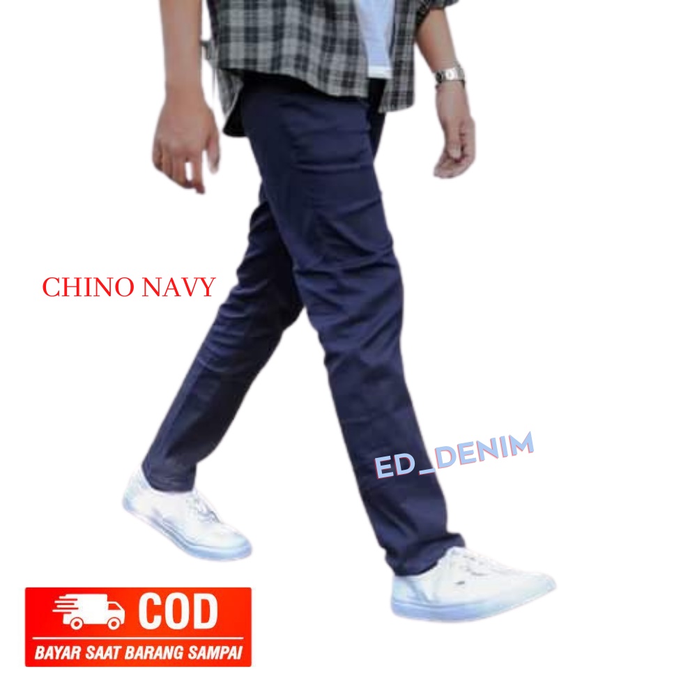 CELANA Chino Panjang Pria Kantor KERJAHARIAN Santai Casual Formal Hitam Abu Cream Mocca Size 27-38