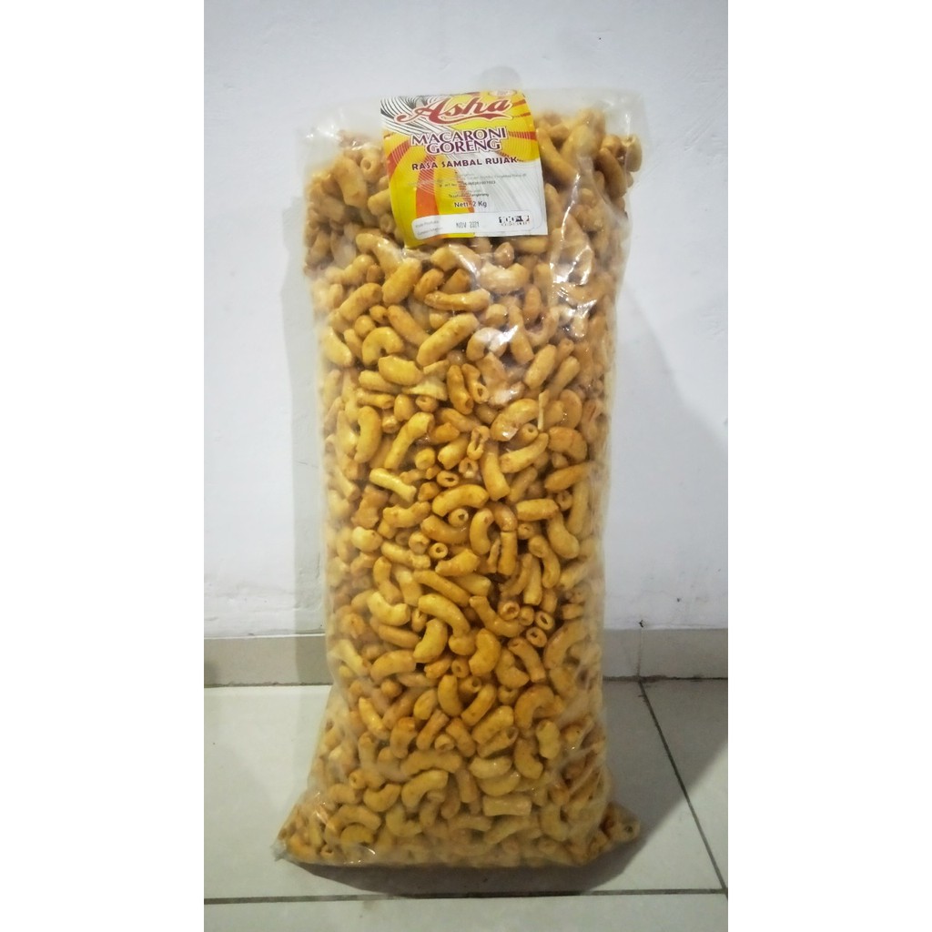 

makaroni rasa bumbu rujak/makaroni goreng sambal rujak kiloan/makaroni bantet sambel rujak curah 100