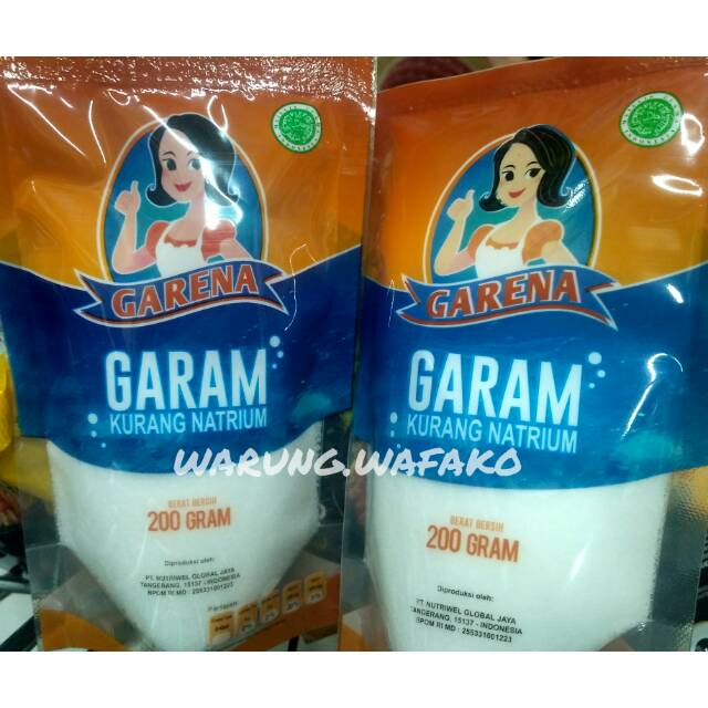 

Garam Kurang Natrium - Garam Garena 200gr