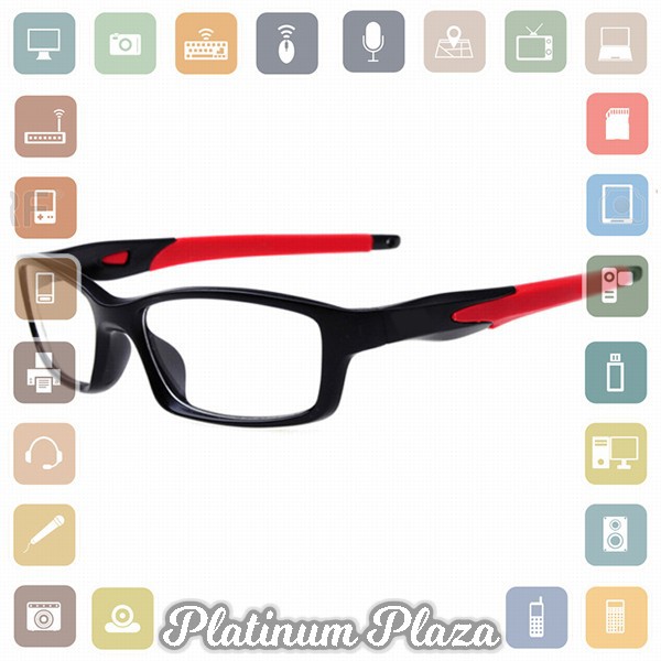 Oulaiou Frame Kacamata Titanium Style - 9837 - Black/Red`EXSVSF-