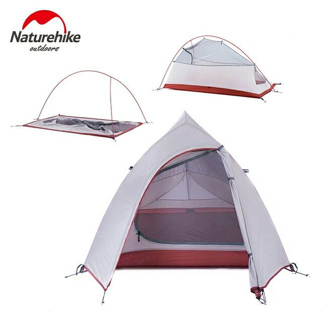 Tenda naturehike 4 musim cloud up 2 kap 2 p ultralight tenda cloud up 2 upgrade