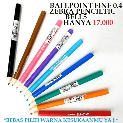 

PAKET PENCILTIC/BALLPOIN ZEBRA/PULPEN ZEBRA/ISI 5/PULPEN MURAH