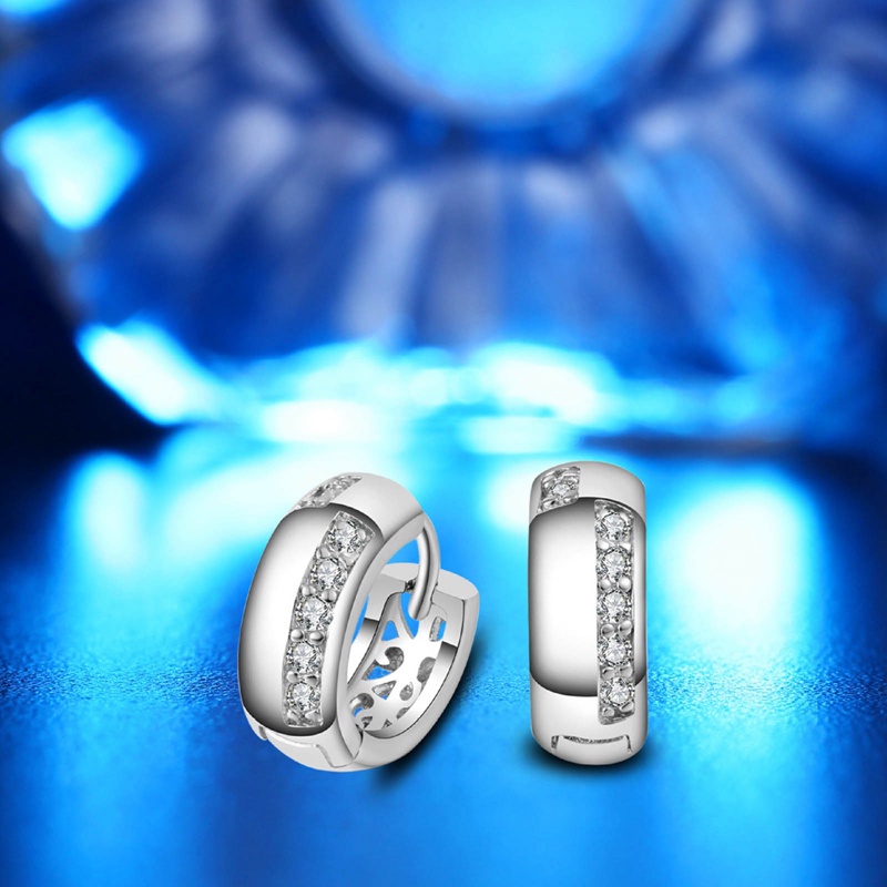 Anting Bulat Sterling Silver 925 Hypoallergenic Untuk Pria / Wanita Hoops