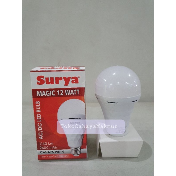 Lampu Emergency Led Buld Magic Surya 12w 12watt / Lampu Darurat Murrah