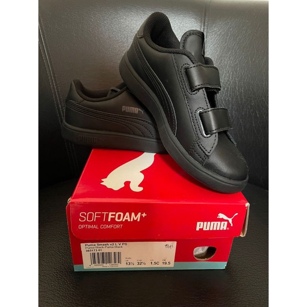 NEW  PUMA Smash v2 L V PS Soft Foam+ Optimal Comfort Size 32 ½  / The Best PUMA Sneakers for Kids ( 