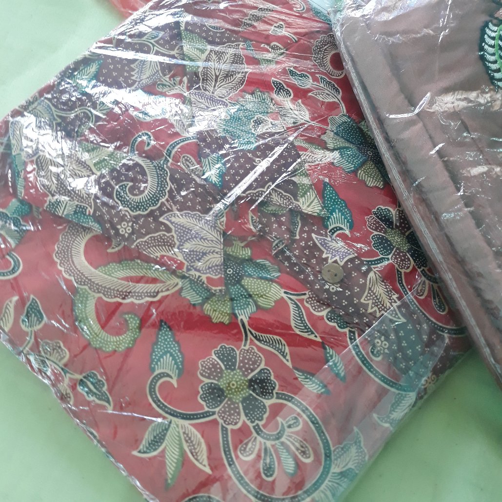 Qnunbatik Kemeja Batik Lengan Pendek Standard - Jumbo 5l Azizah Gentong