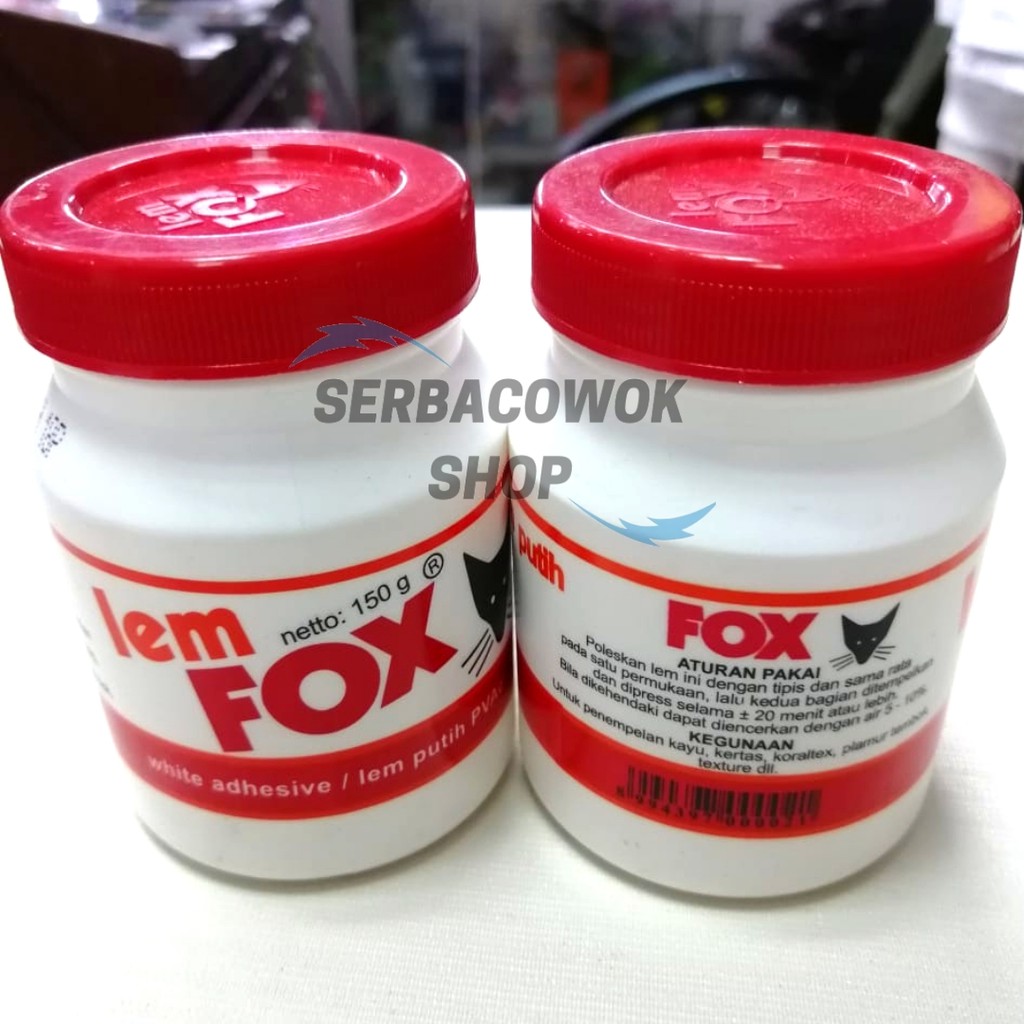 Lem Fox 150 Gr Lem Putih PVAC Bahan Untuk Slime Kertas 