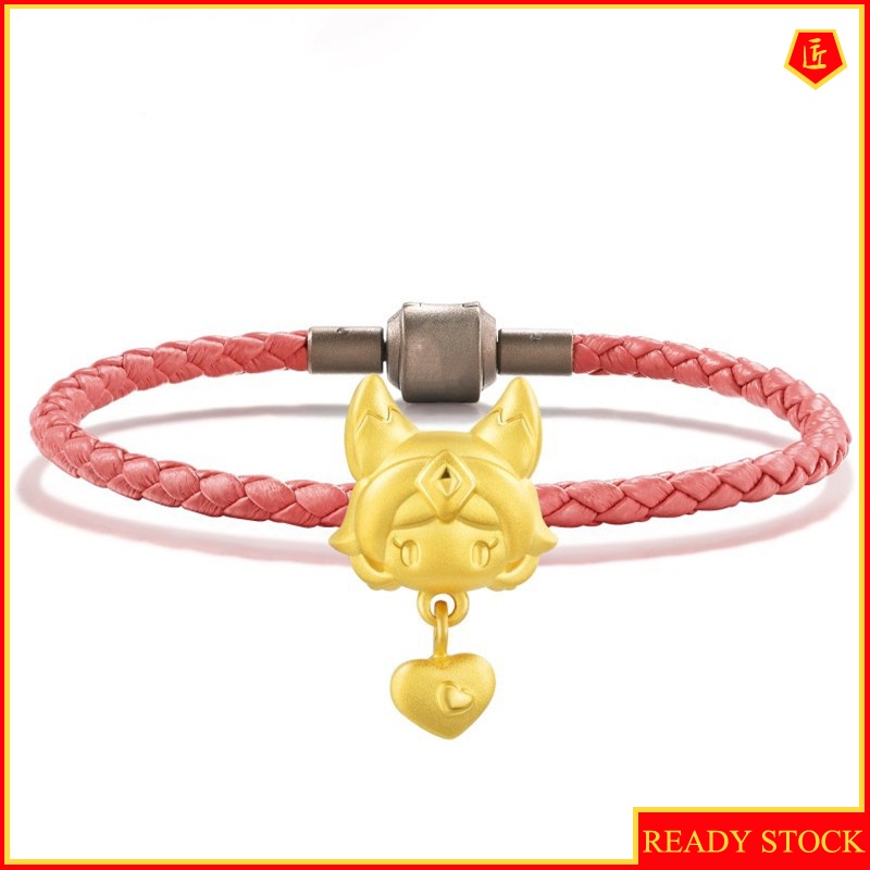 [Ready Stock]Creative Game Character Gold Lucky Beads Bracelet