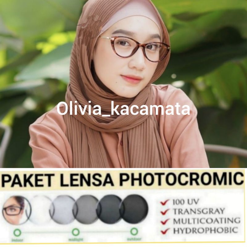 kacamata wanita cat Eye 9011 minus clynder normal paket  lensa photocromic dan blueray