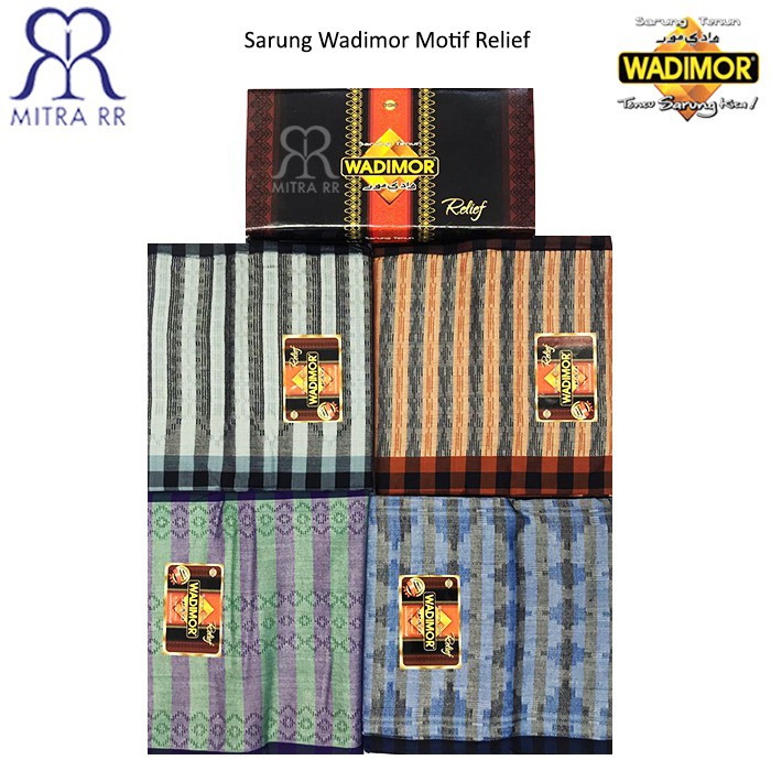 Sarung Tenun WADIMOR motif RELIEF Melayu Satuan / RELIEF Tumpal Satuan / Grosir Sarung Dewasa