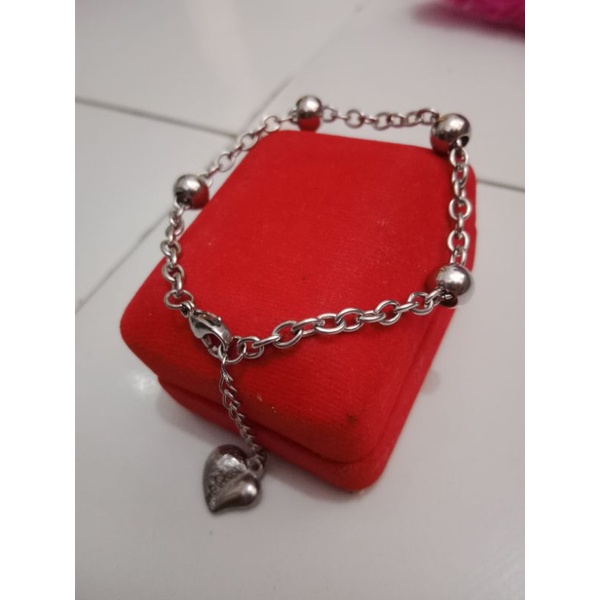 Gelang Bola Besi Polosan Asli Besi Putih Ternate