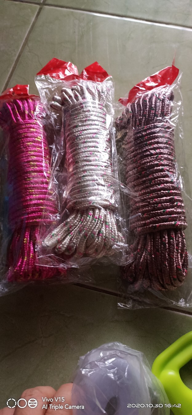 Tali Serbaguna Aneka Warna / Jemuran Baju Tali Jemuran 10 Metet