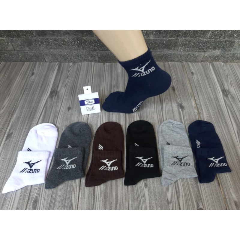 kaos kaki olahraga pendek logo MZN sport socks pria wanita dewasa