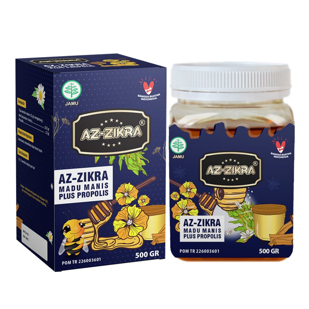 

Madu Az-Zikra Hutan Manis 500 gram | AZ Zikra Madu Manis PLUS PROPOLIS BPOM Kemasan Baru Original