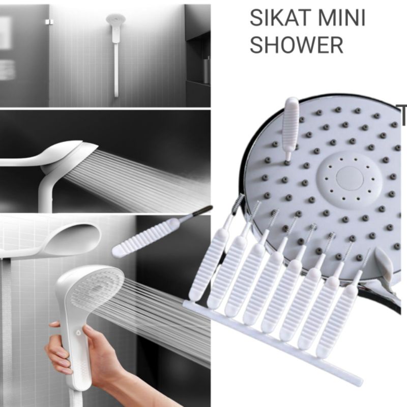 Sikat Mini Shower Serbaguna / Sikat pembersih lubang Shower /Sikat Mini Pembersih Shower Dot Konektor