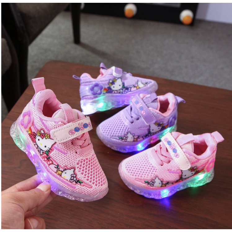 babyfit sepatu lampu helokiti LED sepatu import sneakers GS-908r