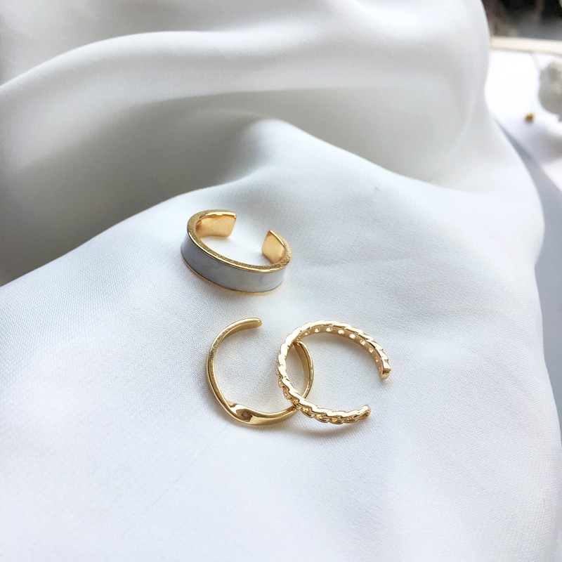 Set Cincin Adjustable Gaya Unik Untuk Perempuan