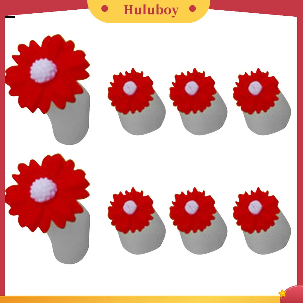 Huluboy Huluboy♡ 8pcs Pemisah Jari Kaki Bentuk Bunga / Hati / Bulat Bahan Silikon