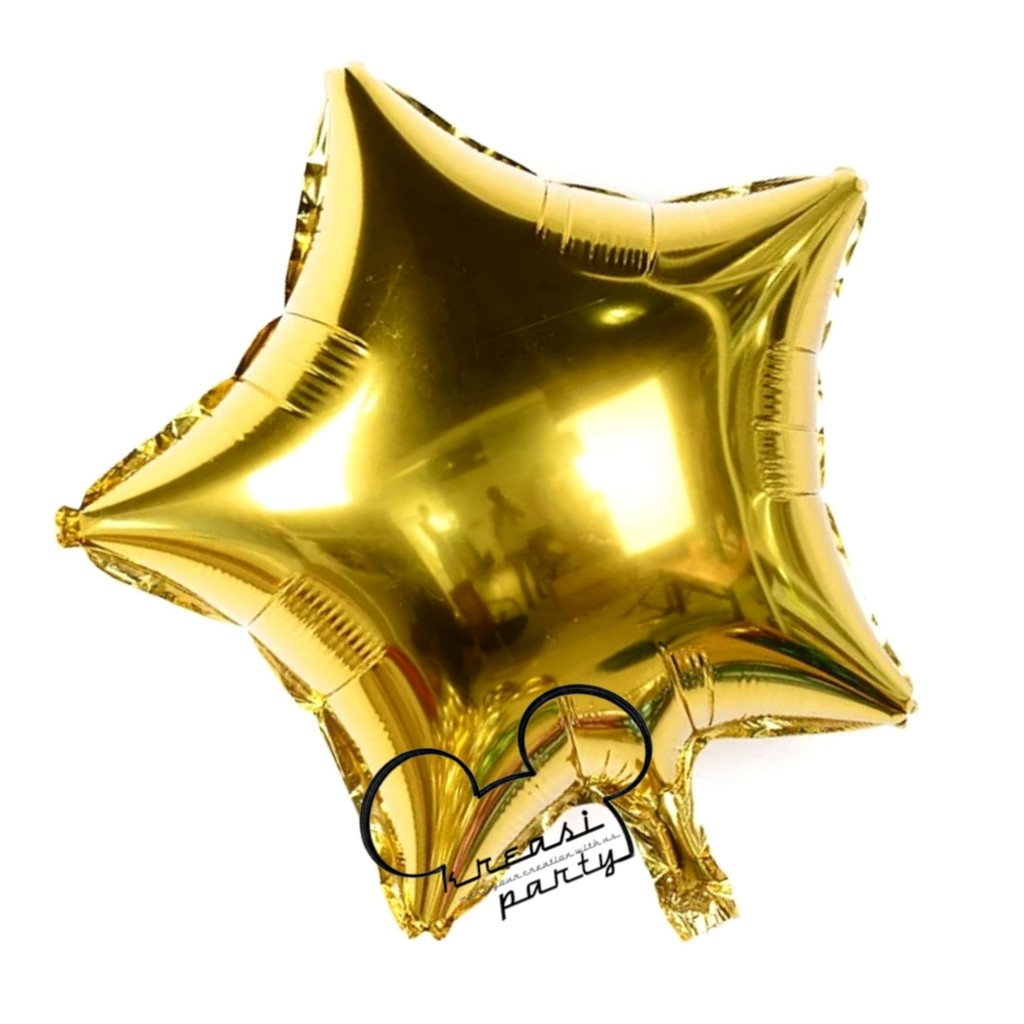 Balon Foil Bintang Gold / Balon Foil Star / Balon Bintang